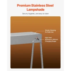 VEVOR Food Heat Lamp, 750W Hanging Commercial Food Heating Warmer, Stainless Steel Electric Strip Heater Light With Cord, Silver -Vevor GUEST 32c1c6d5 b137 4806 9841 ed0a6679a7de