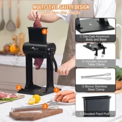 VEVOR Commercial Meat Tenderizer, Heavy Duty Stainless Steel Meat Tenderizer Machine, Quick And Easy Manual Operation Kitchen Tool, 5.8" Feed Port -Vevor GUEST 3369d5a0 6c4c 45d6 90a1 036996fa3d59