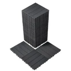 VEVOR Interlocking Deck Tiles, 36 Pack,11.6"x11.6" 36 Sq. Ft Plastic Waterproof Outdoor Flooring All Weather Use, Patio Floor Decking Covering Tiles -Vevor GUEST 345bc83c 1483 4999 93af 51bc00c35887