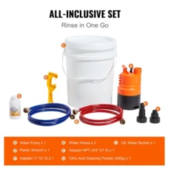 VEVOR Tankless Water Heater Flushing Kit, Includes Efficient Pump & 5 Gallon Pail & 2 Hoses & Descaling Powder, Orange 9 VEVOR Tankless Water Heater Flushing Kit, Includes Efficient Pump & 5 Gallon Pail & 2 Hoses & Descaling Powder, Orange -Vevor GUEST 3493bc3f f76b 4001 a8d1 2455d0865442