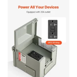 VEVOR Outdoor Electrical Outlet Box, 20 AMP GFCI Receptacle, Electrical Outlet Panel Box With GFCI Protection, IP54 Weatherproof Exterior, Gray -Vevor GUEST 34a0526b 8b4e 4407 8d33 1b542ad25059