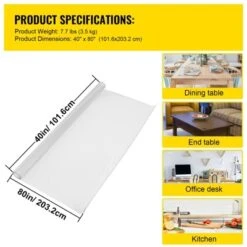 VEVOR Plastic Table Cover 40 X 80 Inch, 1.5 Mm Thick Clear Table Protector, Rectangle Clear Desk Mat, Waterproof & Easy Cleaning, Transparent 14 VEVOR Plastic Table Cover 40 X 80 Inch, 1.5 Mm Thick Clear Table Protector, Rectangle Clear Desk Mat, Waterproof & Easy Cleaning, Transparent -Vevor GUEST 34ca32b2 5d91 4668 87bd b96dfec15cab