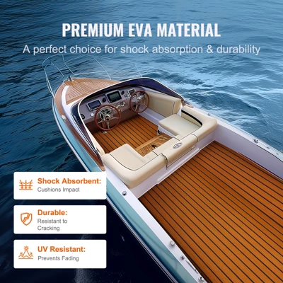 VEVOR Boat Flooring, EVA Foam Boat Decking 94.5" X 35.4", Non-Slip Self-Adhesive Flooring, 23.2 Sq.ft Marine Carpet For Boats, Yacht, Pontoon BLUE 4 VEVOR Boat Flooring, EVA Foam Boat Decking 94.5" X 35.4", Non-Slip Self-Adhesive Flooring, 23.2 Sq.ft Marine Carpet For Boats, Yacht, Pontoon BLUE - Image 4