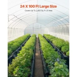 VEVOR 24' X 100' Plastic Sheeting Heavy Duty , 6 Mil Thick Plastic Sheeting Roll, Plastic Drop Cloth Painters Tarp, Polyethylene Covering, Black -Vevor GUEST 3528b0e1 3015 4c2c b65f 212b0b79bbef