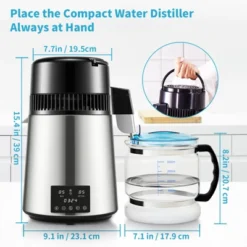 VEVOR 1.1Gal Water Distiller, 0.3Gal/H, 750W Distilled Water Maker Machine 0-99H Timing Dual Temp Display -Vevor GUEST 3643be6e 7b29 4d6d 9e54 1b4f5e6ed1c5