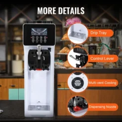 VEVOR Commercial Ice Cream Machine, 10.6 QT/H Yield, 1000W Single Flavor Countertop Soft Serve Ice Cream Maker, With 4L Hopper 1.6L Cylinder -Vevor GUEST 36ed9b99 e4c0 4b96 9772 8d4dcd800632