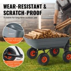 VEVOR Garden Cart, Durable Poly Dump Cart With Simple Assembly Steel Framework, Versatile Dump Cart, 600 Lbs Load Capacity, 10 Inch Wheels -Vevor GUEST 372c32c3 8303 4fc2 9204 ac84fae0f816