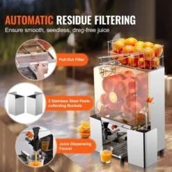 VEVOR Commercial Orange Juicer Machine, 120W Automatic Juice Extractor With Water Tap, Stainless Steel Orange Squeezer 20 Oranges/Minute -Vevor GUEST 3730671c 9f5b 4d86 a44b ddb16d9c1df9