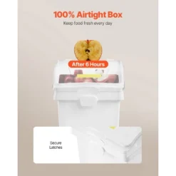 VEVOR Rice Storage Container, 5.2Gallon/20L X3 Capacity Large Dog Food Dispenser Bin, 3 Scoops, And Airtight Lid, 3 Pack, White -Vevor GUEST 37662e43 8e16 4f8c 92c1 e8b353e35362