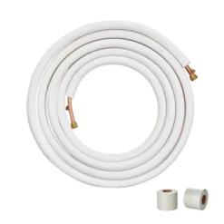 VEVOR 25FT Mini Split Line Set, 1/4" & 1/2" O.D Copper Pipes Tubing And Triple-Layer Insulation, For Mini Split Air Conditioning Refrigerant, White -Vevor GUEST 379a3cbf 7fb1 48ac bda9 f246d305a343 2