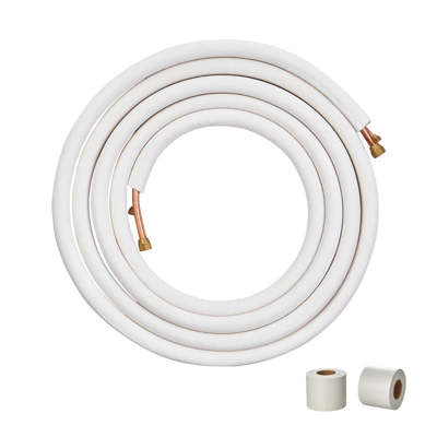 VEVOR 25FT Mini Split Line Set, 3/8" & 5/8" O.D Copper Pipes Tubing And Triple-Layer Insulation, For Mini Split Air Conditioning Refrigerant, White 8 VEVOR 25FT Mini Split Line Set, 3/8" & 5/8" O.D Copper Pipes Tubing And Triple-Layer Insulation, For Mini Split Air Conditioning Refrigerant, White - Image 8