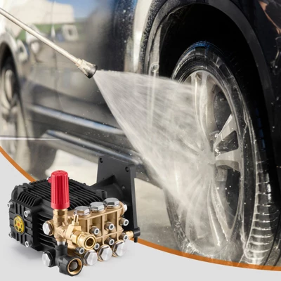 VEVOR Pressure Washer Pump, 1" Shaft Horizontal Triplex Plunger, 4300 PSI, 4.4GPM, Replacement Power Washer Pumps Kit With 5 Nozzles, Black 1 VEVOR Pressure Washer Pump, 1" Shaft Horizontal Triplex Plunger, 4300 PSI, 4.4GPM, Replacement Power Washer Pumps Kit With 5 Nozzles, Black