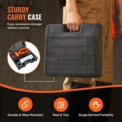 VEVOR Mortising Attachment For Drill Press, 4 Model Drills Square Hole Chisel Set, Bench Drill Locator Set Mortise And Tenon Tools, Orange -Vevor GUEST 3836dc39 a6a8 468f 8649 94e856286b33