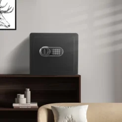 VEVOR Safe, 1.2 Cubic Feet Home Safe, Steel Security Safe With Digital Keypad And 2 Keys, Cabinet Safe, Protect Cash, Gold