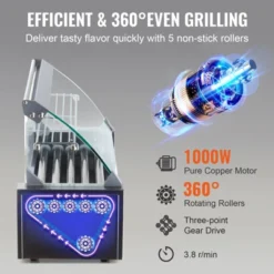 VEVOR Hot Dog Roller 5 Rollers 12 Hot Dogs Capacity, 750W Stainless Sausage Grill Cooker Machine With Dual Temp Control Glass Hood Acrylic Cover -Vevor GUEST 38f8ad9a c80c 45c0 b854 e0f27d19f1ad