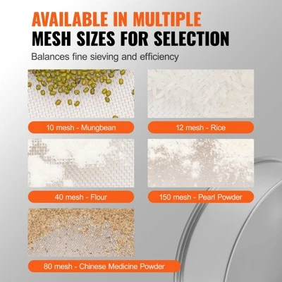 VEVOR Flour Sieve Fine Mesh, 12 Mesh Flour Sifter, 304 Stainless Steel Fine Mesh Sifter Food-grade, Dia. 12.6" Fine Mesh Strainers For Baking 3 VEVOR Flour Sieve Fine Mesh, 12 Mesh Flour Sifter, 304 Stainless Steel Fine Mesh Sifter Food-grade, Dia. 12.6" Fine Mesh Strainers For Baking - Image 3