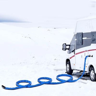 VEVOR 30ft Heated Water Hose For RV, Heated Drinking Water Hose With Corrugated Cover Antifreeze To -45°F, Automatic Self-regulating, 5/8" I.D. Blue 1 VEVOR 30ft Heated Water Hose For RV, Heated Drinking Water Hose With Corrugated Cover Antifreeze To -45°F, Automatic Self-regulating, 5/8" I.D. Blue