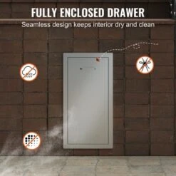 VEVOR Pull Out Trash Drawer 13.6Wx26Hx19.3D Inch Lower Sliding Rails Stainless Steel Roll Out Trash Bin Pull Out Tray, Silver(No Trash Can) -Vevor GUEST 3a90a26e be77 4a06 8543 ce92b880d308