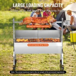 VEVOR Rotisserie Grill With Windscreen, BBQ Whole Pig Lamb Goat Charcoal Spit Grill, 46 Inch 132 Lbs Capacity, Silver 10 VEVOR Rotisserie Grill With Windscreen, BBQ Whole Pig Lamb Goat Charcoal Spit Grill, 46 Inch 132 Lbs Capacity, Silver -Vevor GUEST 3aa4bdcb e83b 40f2 9792 f046c3eea384