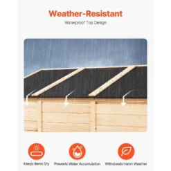 VEVOR Outdoor Storage Shed, Oversize Wooden Outside Storage Cabinet With Waterproof Roof And Metal Frame With Shelves & Floor, 58"x78" -Vevor GUEST 3ab7b5d5 f2ef 4d29 b52c be79c610b3dd