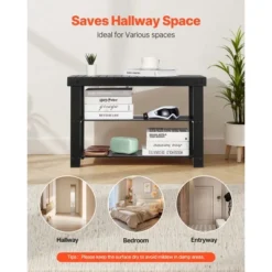 VEVOR Shoe Rack Bench, 3-Tier Bamboo Entryway Bench, Shoe Storage Organizer Holds Up To 286 Lbs, 27.6 X 11.3 X 17.8 Inches, For Front Door, Black -Vevor GUEST 3c7881ab c896 4c0e 9772 13f27cc841f7