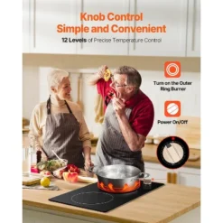 VEVOR Induction Cooktop, 3500W Electric Countertop Burner, 2 Burner Knob Control Stove, Built-in Induction Cooktop, Black -Vevor GUEST 3cbd3f1b 6ff4 4608 8d5f c283d448c84c