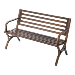 VEVOR Outdoor Bench, 50 Inch, Carbon Steel Metal Frame With Slatted Pattern Backrest And Round Edge Armrests, Weatherproof, Antique Bronze 15 VEVOR Outdoor Bench, 50 Inch, Carbon Steel Metal Frame With Slatted Pattern Backrest And Round Edge Armrests, Weatherproof, Antique Bronze -Vevor GUEST 3dae827a 892f 4596 aa44 d4666da62357