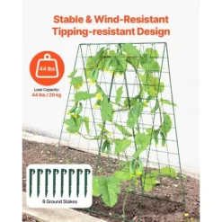 VEVOR Cucumber Trellis For Climbing Plants, 46" X 32" Foldable Cucumber Trellis Set With Plant Clips, Metal Garden Trellis For Raised Bed -Vevor GUEST 3f62aab0 c339 404f a2eb 0b80026f2076