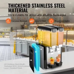 VEVOR Commercial Beverage Dispenser, 2 Tanks 10 L / 10.6 QT Per Tank Juice Dispenser, 270W Stainless Steel Ice Tea Drink Machine -Vevor GUEST 3facb8de ad2c 400f 9dd7 85614b5a57c1