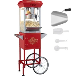 VEVOR Popcorn Maker With Cart, 850W Popcorn Popper Machine, 8 Oz Kettle Makes 48 Cups Per Batch, Popcorn Maker Equipped With Tempered Glass -Vevor GUEST 403e87e2 92bf 45ab b10e a6e5ae6daac2