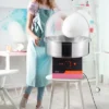 VEVOR Electric Cotton Candy Machine, 1000W Candy Floss Maker, Commercial Cotton Candy Machine With Cover, Stainless Steel Bowl, And Sugar Scoop(Pink)