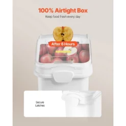 VEVOR Rice Storage Container, 21Gallon/80L Capacity Large Dog Food Dispenser Bin, Kitchen Ingredient Grain Cereal Flour Bin, 1 Pack, White -Vevor GUEST 410a2b4a 4691 4390 bcf5 72b6cfecbfbb