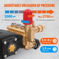 VEVOR Pressure Washer Pump, 3/4" Shaft Horizontal Triplex Plunger, 3700 PSI, 2.5 GPM, Replacement Power Washer Pumps Kit, Parts Washer Pump, Black -Vevor GUEST 41ededc9 b1b0 488a 9417 e564d70f02f5