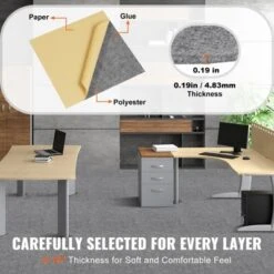 VEVOR Carpet Tiles Peel And Stick, 12” X 12” Squares Self Adhesive Carpet Floor Tile, Soft Padded Carpet Tiles, Easy Install (12 Tiles, Light Gray) -Vevor GUEST 421852b2 d998 4b07 8d29 5c0b868a58b8