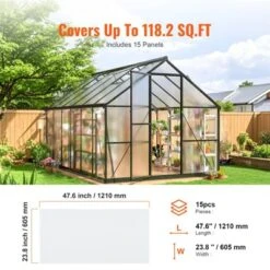 VEVOR 15 Pack Polycarbonate Greenhouse Panels, 2' X 4' X 0.24'' Roof Panels Sheets, Waterproof UV Protected Corrugated Plastic Roofing -Vevor GUEST 42a9e303 4d31 4b0d 9fd3 02eb77995584