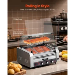 VEVOR Hot Dog Roller, 18 Hot Dog 7 Rollers, Stainless Steel Sausage Grill Cooker, 1200W Hot Dog Machine, Silver -Vevor GUEST 445b7e9c 9a29 4e89 af8e b7cc4a6ddb0e