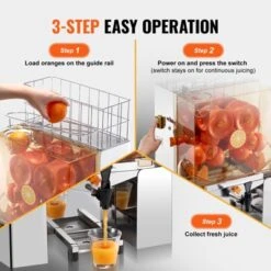 VEVOR Commercial Orange Juicer Machine, 120W Automatic Juice Extractor With Water Tap, Stainless Steel Orange Squeezer 20 Oranges/Minute -Vevor GUEST 44706ae2 c306 4fed 9025 adaa7d2a3ec7
