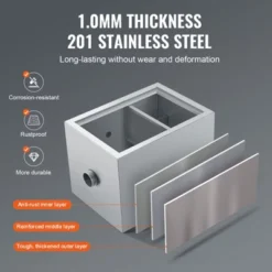 VEVOR Commercial Grease Trap, 8 LBS Grease Interceptor, Top Inlet Interceptor, Stainless Steel Grease Trap, 2.8 GPM Waste Water Oil-water Separator -Vevor GUEST 44a1b244 e12f 45af 9fe8 b71e9e576d7b