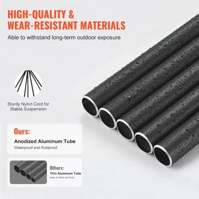 VEVOR Wind Chimes For Outside, 48 In, Deep Tone Wind Chimes With 5 Tubes, Unique Large Memorial Wind Chimes For Anniversary, Black 5 VEVOR Wind Chimes For Outside, 48 In, Deep Tone Wind Chimes With 5 Tubes, Unique Large Memorial Wind Chimes For Anniversary, Black - Image 5