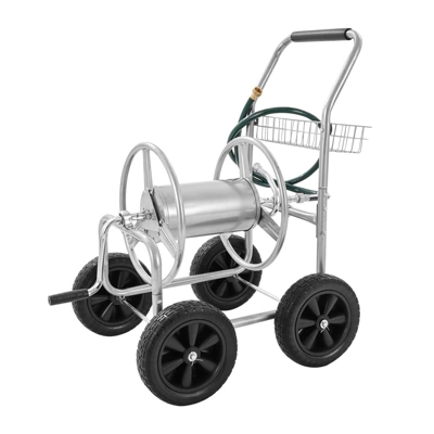 VEVOR Hose Reel Cart, Hold Up To 300 Ft Of 5/8’’ Hose, Garden Water Hose Carts Mobile Tools With 4 Wheels, Heavy Duty Powder-coated Steel 8 VEVOR Hose Reel Cart, Hold Up To 300 Ft Of 5/8’’ Hose, Garden Water Hose Carts Mobile Tools With 4 Wheels, Heavy Duty Powder-coated Steel - Image 8