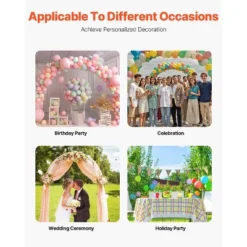 VEVOR Wedding Arch Backdrop Stand, 7.2FT & 4FT, Set Of 2 Stand With Case Connection & Chassis Crossbar Design -Vevor GUEST 456f8449 1ad3 43f5 b8c7 7dfdd888985c 1