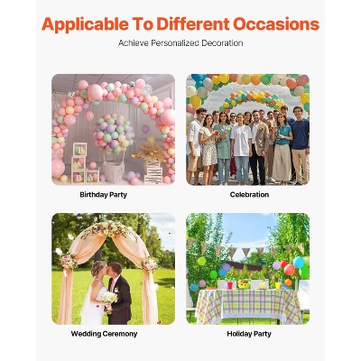 VEVOR Wedding Arch Backdrop Stand, Set Of 3, Metal Stable Stand With Case Connection & Chassis Crossbar Design 6 VEVOR Wedding Arch Backdrop Stand, Set Of 3, Metal Stable Stand With Case Connection & Chassis Crossbar Design - Image 6