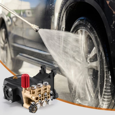 VEVOR Pressure Washer Pump, 1" Shaft Horizontal Triplex Plunger, 4000 PSI, 4.0GPM, Replacement Power Washer Pumps Kit With 5 Nozzles, Black 1 VEVOR Pressure Washer Pump, 1" Shaft Horizontal Triplex Plunger, 4000 PSI, 4.0GPM, Replacement Power Washer Pumps Kit With 5 Nozzles, Black