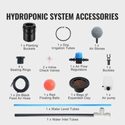 VEVOR DWC Hydroponics Grow System, Hydroponic Growing System With Top Drip Kit, 5-Gallon Deep Water Culture With Air Pump, Black -Vevor GUEST 45f56b06 2a5d 4c32 8df3 ae30556bf2ff