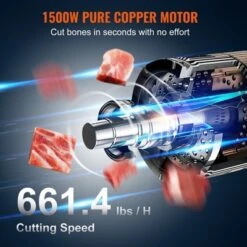 VEVOR Electric Meat Bandsaw, 1500W Stainless Steel Countertop Bone Sawing Machine, Workbeach 19.3" X 15", 0.16-7.9 Inch Cutting Thickness, Silver -Vevor GUEST 4672d331 e43d 4acb be57 0a0ed4fd19b1