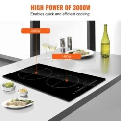 VEVOR Electric Cooktop, 2 Burners, 12'' Induction Stove Top, Built-in Magnetic Cooktop 3000W, 9 Heating Level Multifunctional Burner -Vevor GUEST 468493b6 cc66 4e4a 99bc d8e1e5bbb1c2