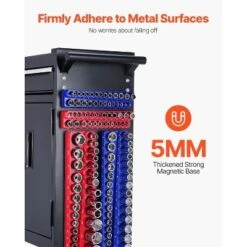 VEVOR Magnetic Socket Organizer Set, 4PCS Magnetic Socket Holder, 1/4'' & 3/8'' Metric SAE Socket Trays With Clear Labels, Hold Up To 108PCS Standard -Vevor GUEST 470d4b0a 8cdf 41eb a956 fe9d1d61c930