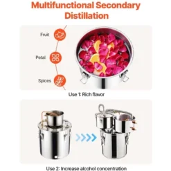 VEVOR Alcohol Still, 3 Gal / 11.4 L Stainless Steel Water Alcohol Distiller With Copper Coil For Fast Cooling, Dual Condenser Distiller Kit, Silver -Vevor GUEST 47d4243d d9c9 4ab9 a852 79c36d729cc2