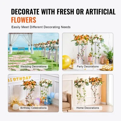 VEVOR 10PCS 23.6inch High Wedding Flower Stand, With Acrylic Laminate,Acrylic Vase Column Geometric Centerpiece Stands, Floral Display Rack 6 VEVOR 10PCS 23.6inch High Wedding Flower Stand, With Acrylic Laminate,Acrylic Vase Column Geometric Centerpiece Stands, Floral Display Rack - Image 6