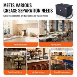 VEVOR Commercial Grease Trap, 40 LBS Grease Interceptor, Side Inlet Interceptor, Carbon Steel Grease Trap, 15.2 GPM Waste Water Oil-water Separator -Vevor GUEST 48bce4ff c99d 43a7 9bde e741319d3e9a